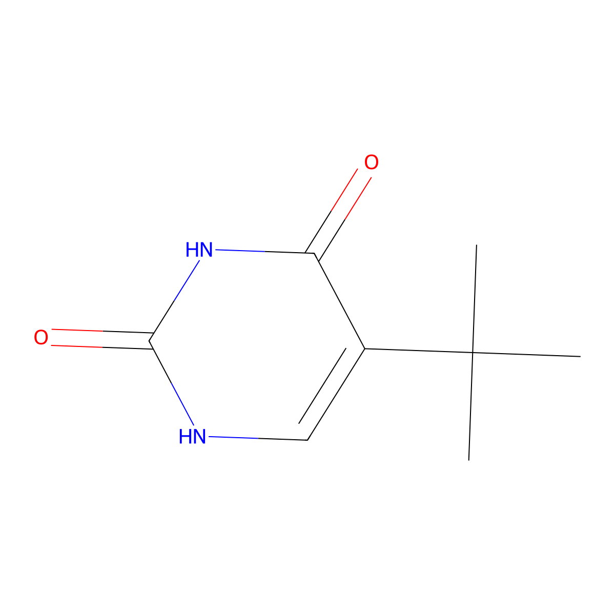 2,4(1H,3H)-Pyrimidinedione, 5-(1,1-dimethylethyl)- molecular structure, CAS 17432-97-2
