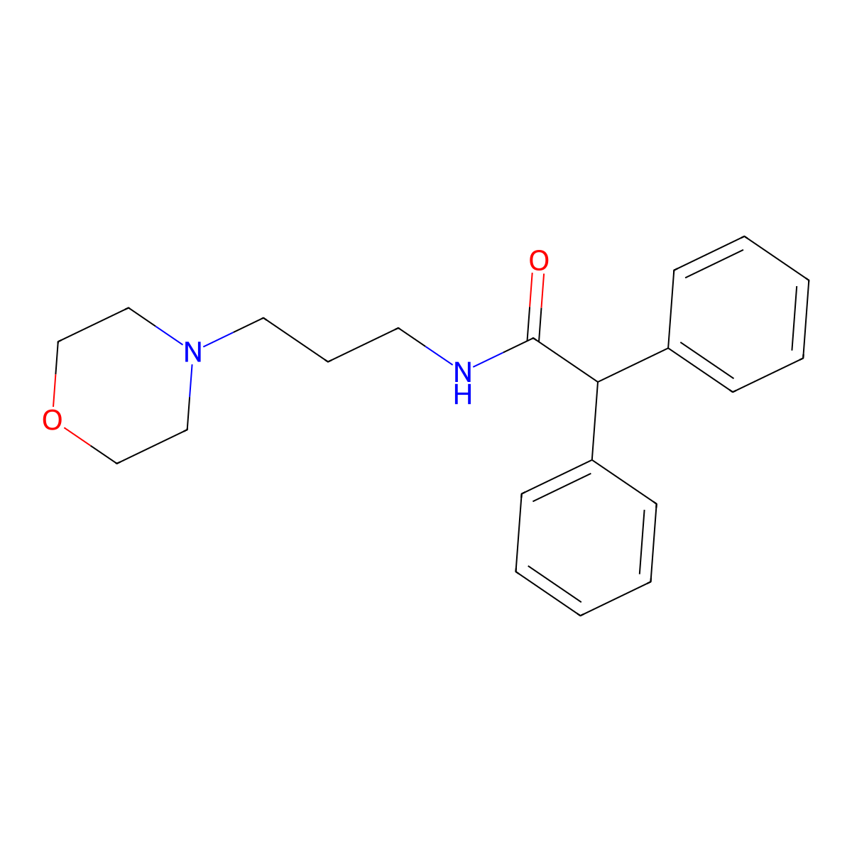 N-[3-(morpholin-4-yl)propyl]-2,2-diphenylacetamide molecular structure, CAS 174321-49-4