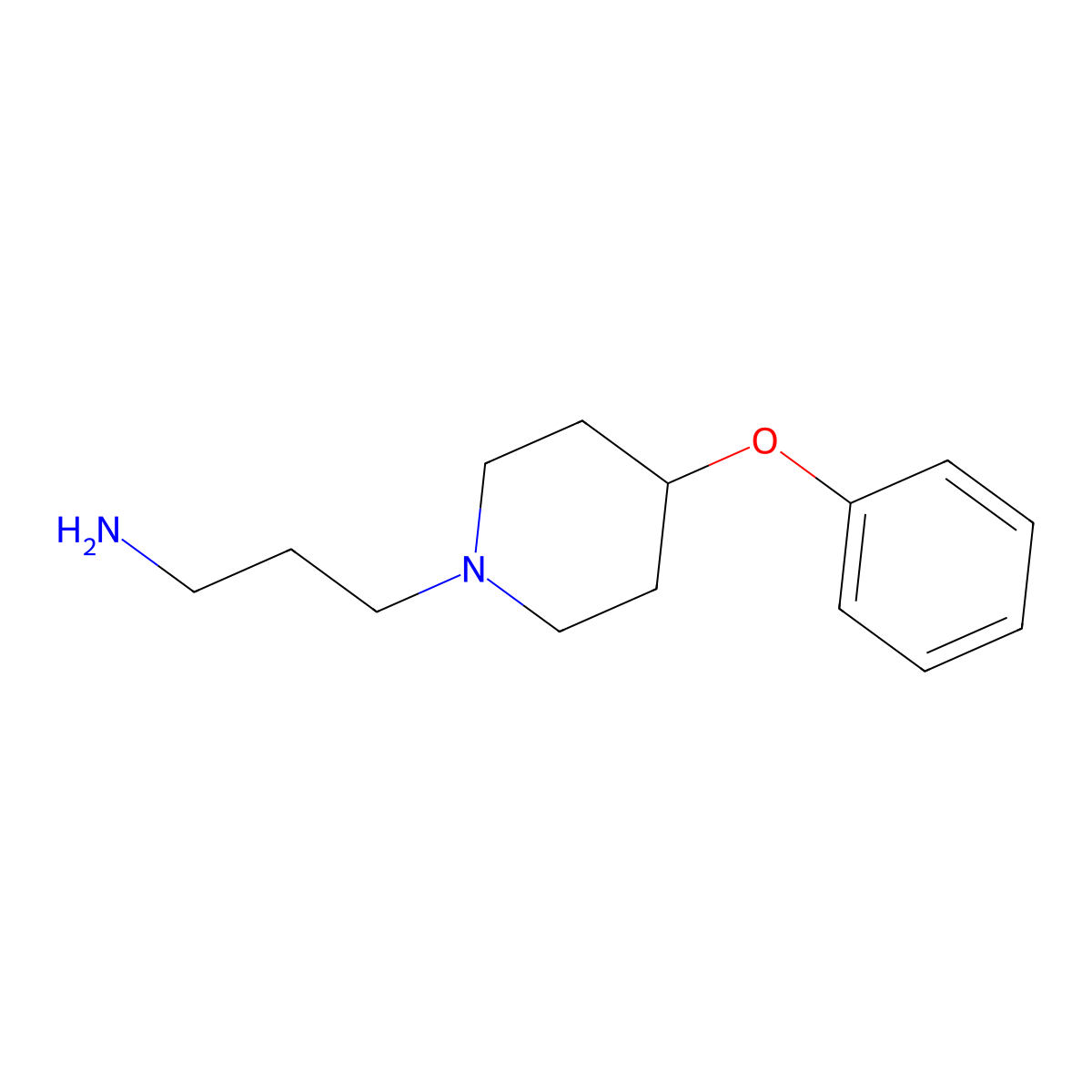 3-(4-Phenoxypiperidin-1-yl)propan-1-amine molecular structure, CAS 174321-62-1