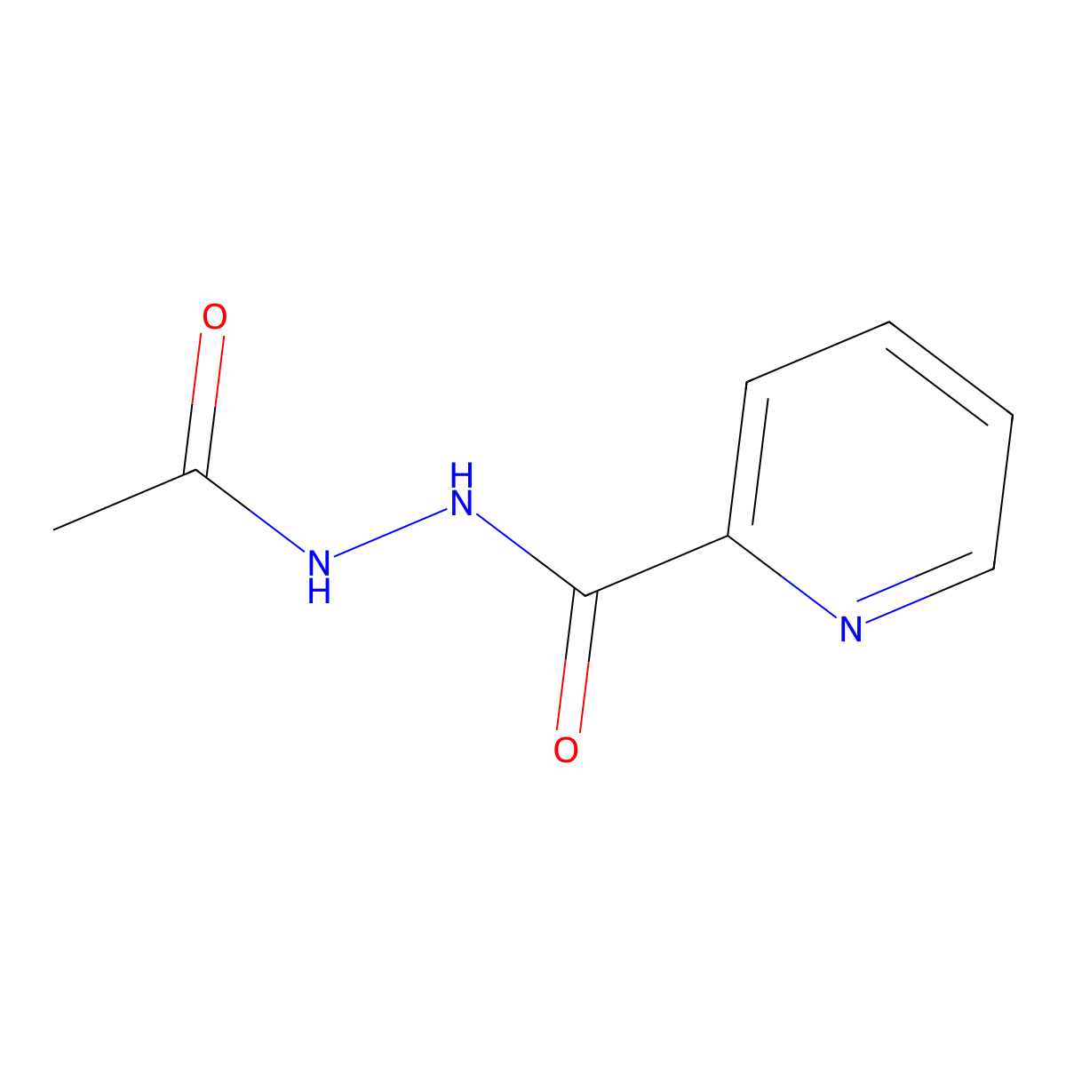 2-Pyridinecarboxylic acid, 2-acetylhydrazide molecular structure, CAS 17433-31-7