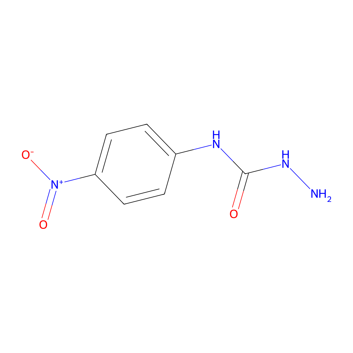N-(4-nitrophenyl)hydrazinecarboxamide molecular structure, CAS 17433-93-1