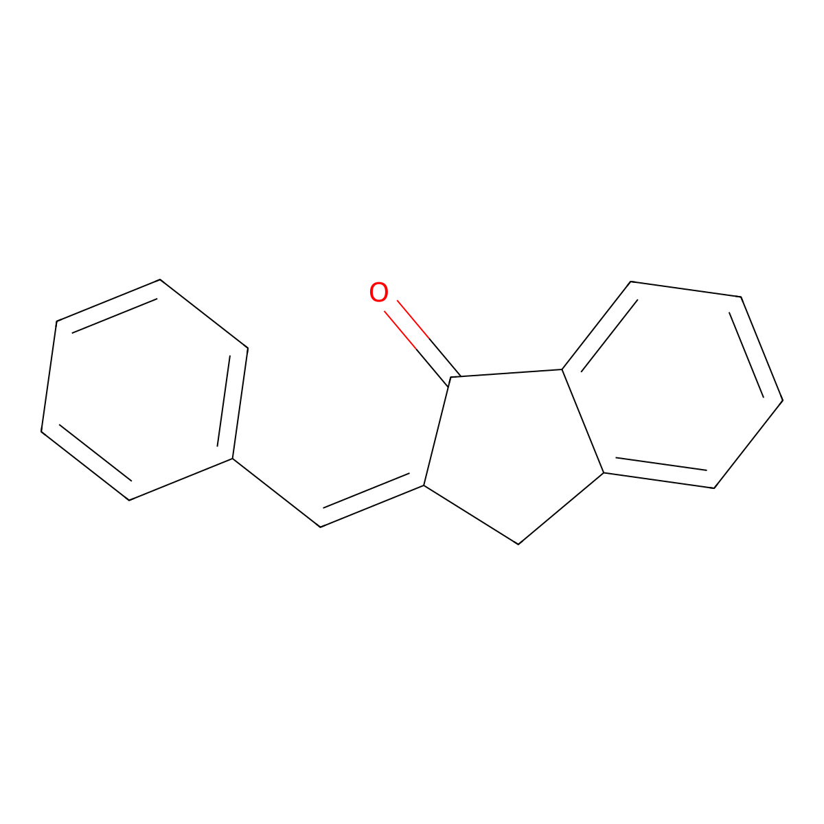 (2E)-2-(phenylmethylidene)-2,3-dihydro-1H-inden-1-one molecular structure, CAS 17434-21-8