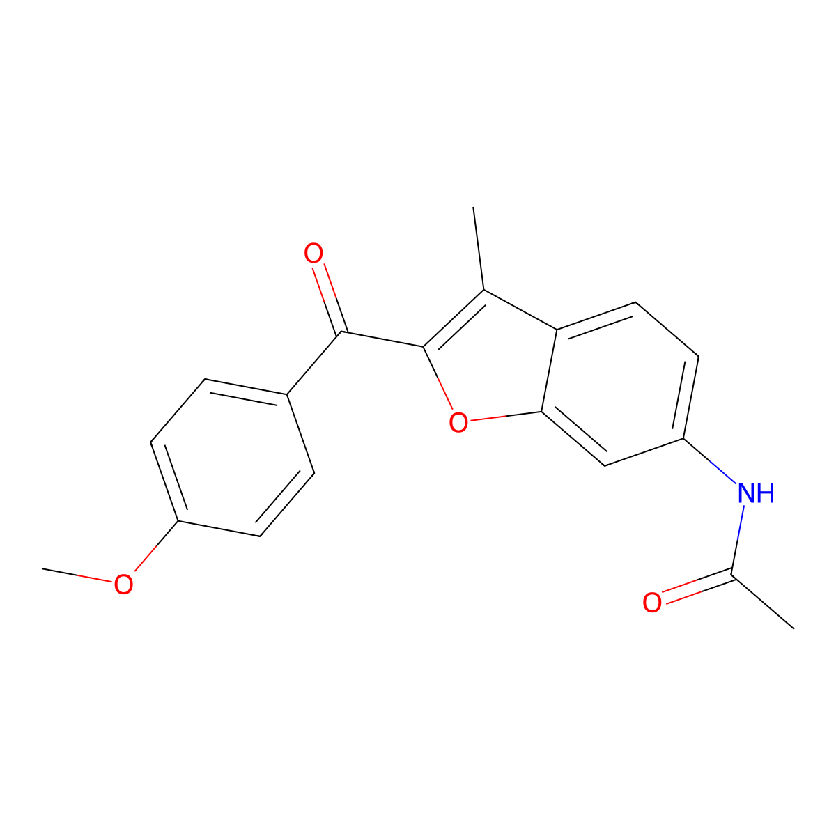 N-[2-(4-methoxybenzoyl)-3-methyl-1-benzofuran-6-yl]acetamide molecular structure, CAS 174345-59-6