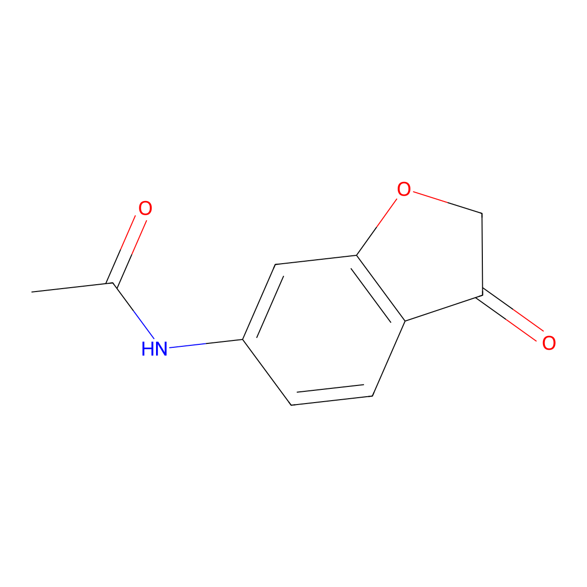 N-(3-Oxo-2,3-dihydro-1-benzofuran-6-yl)acetamide molecular structure, CAS 174346-48-6