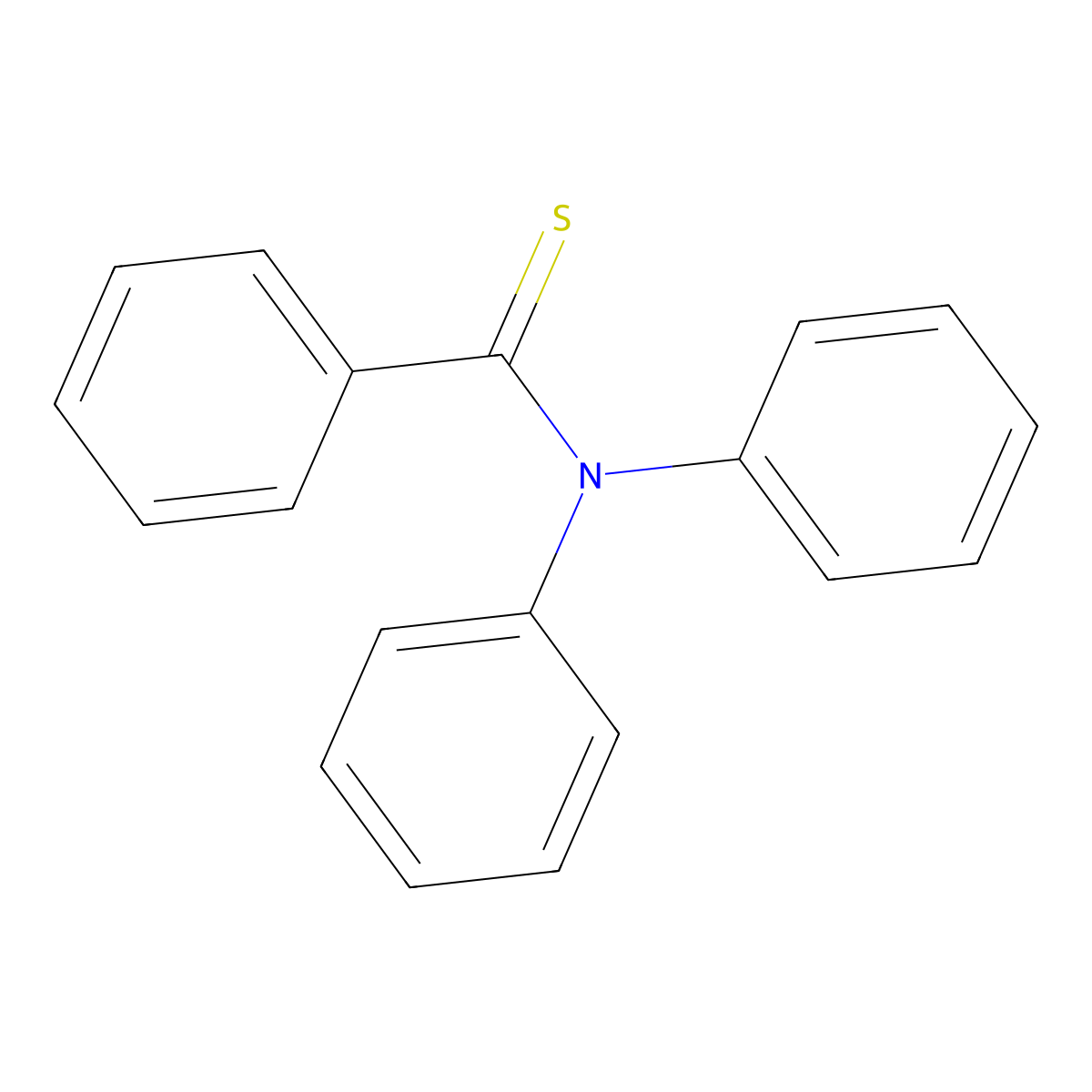N,N-Diphenyl-thiobenzamide molecular structure, CAS 17435-12-0