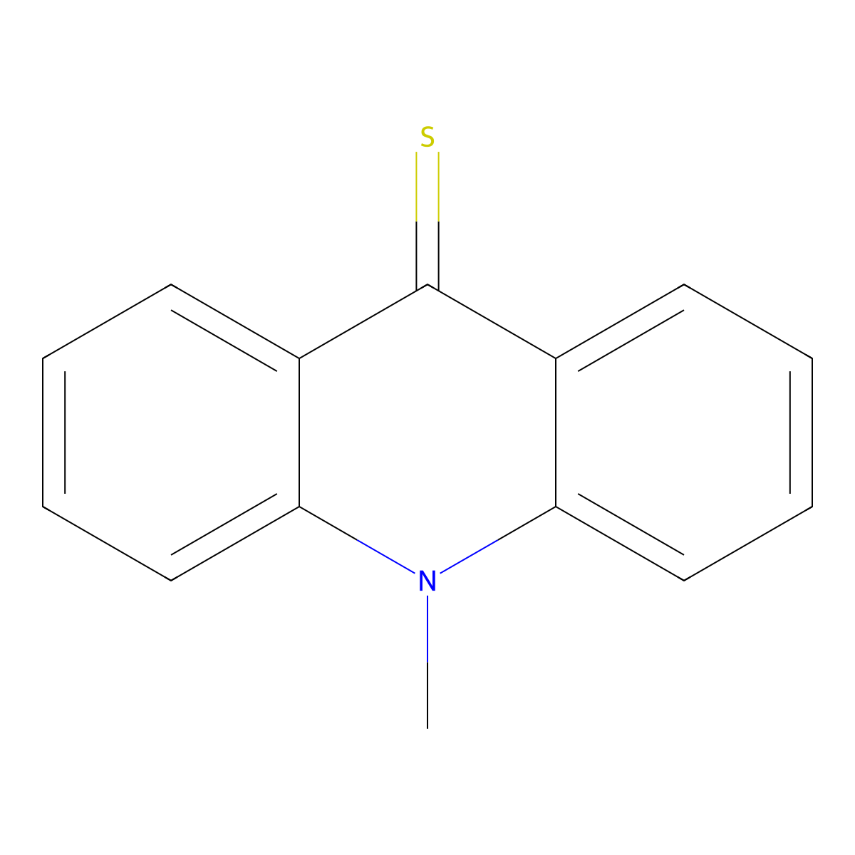 N-Methylthioacridone molecular structure, CAS 17435-19-7