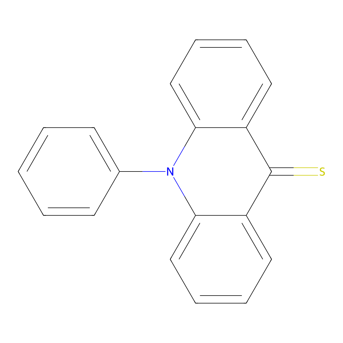 10-Phenylacridine-9(10H)-thione molecular structure, CAS 17435-20-0