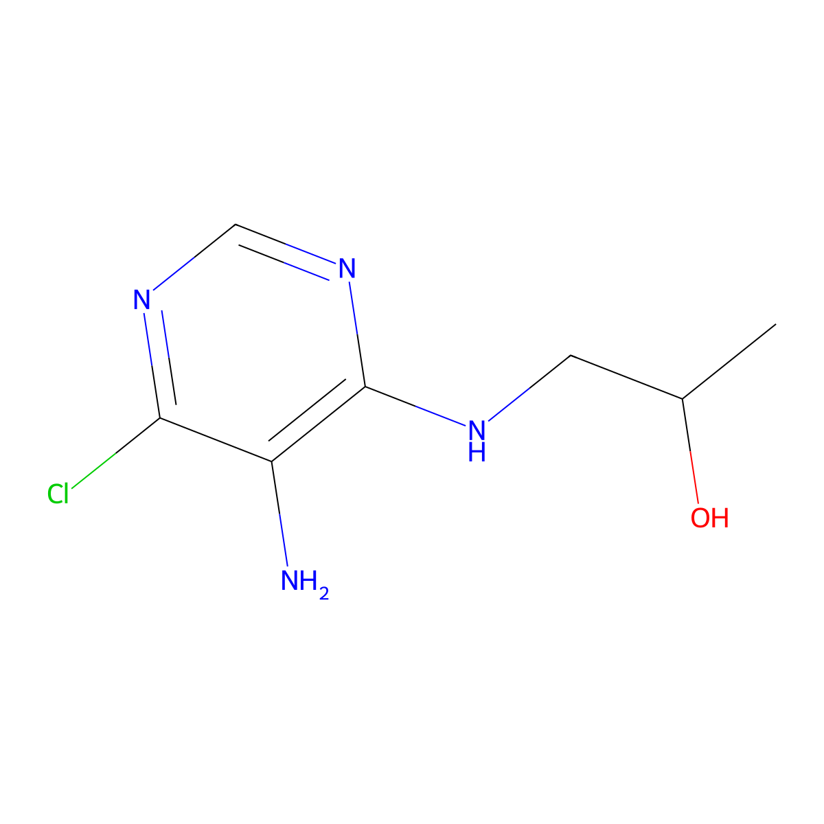 (R)-1-((5-Amino-6-chloropyrimidin-4-yl)amino)propan-2-ol molecular structure, CAS 17435-30-2