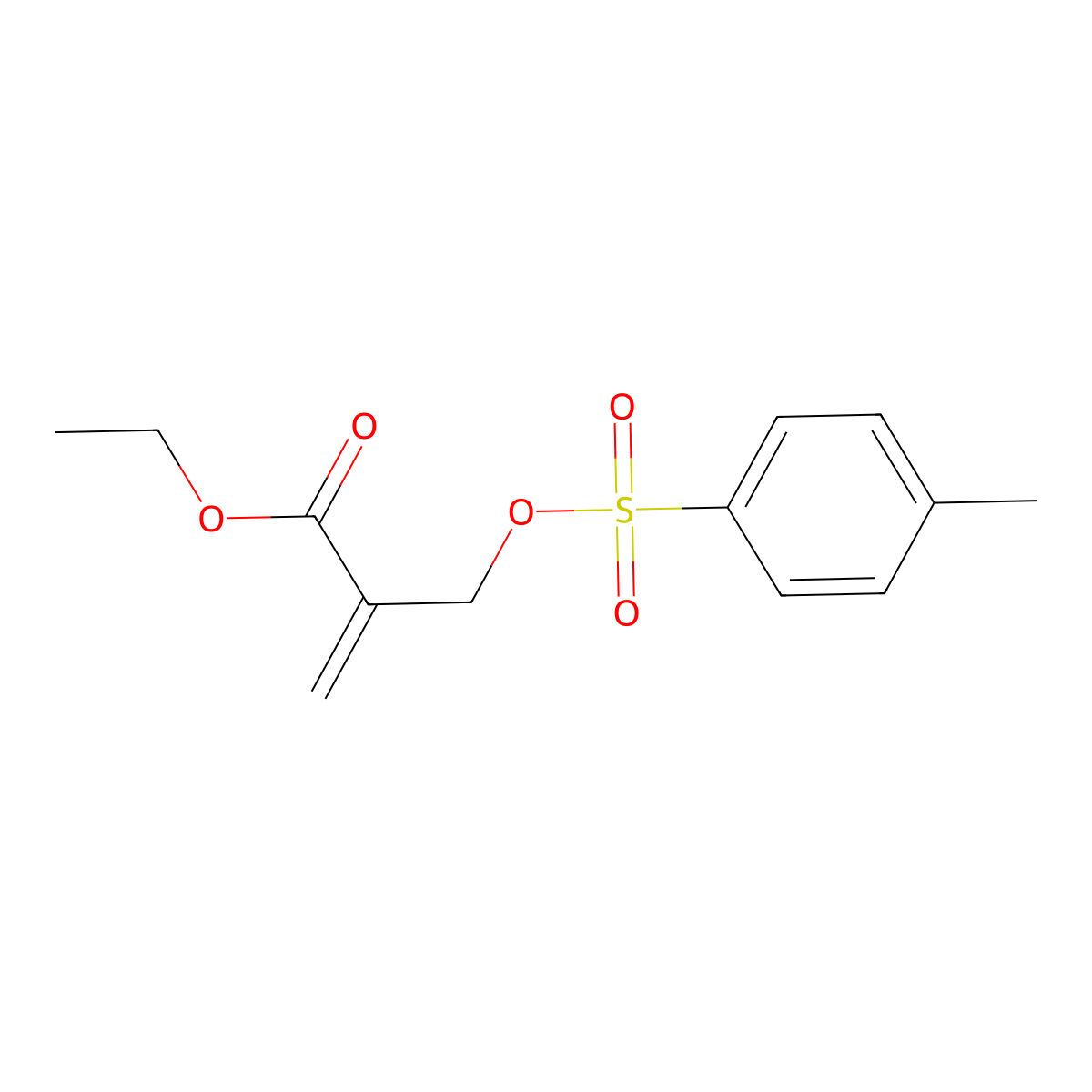 Ethyl 2-{[(4-methylbenzenesulfonyl)oxy]methyl}prop-2-enoate molecular structure, CAS 17435-76-6