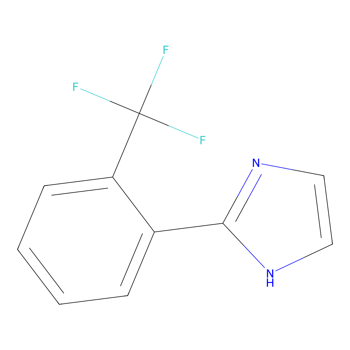 2-[2-(trifluoromethyl)phenyl]-1H-imidazole molecular structure, CAS 174356-08-2