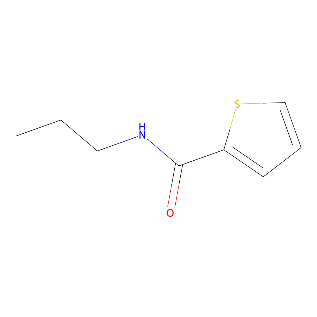 2-Thiophenecarboxamide,N-propyl- molecular structure, CAS 174359-79-6