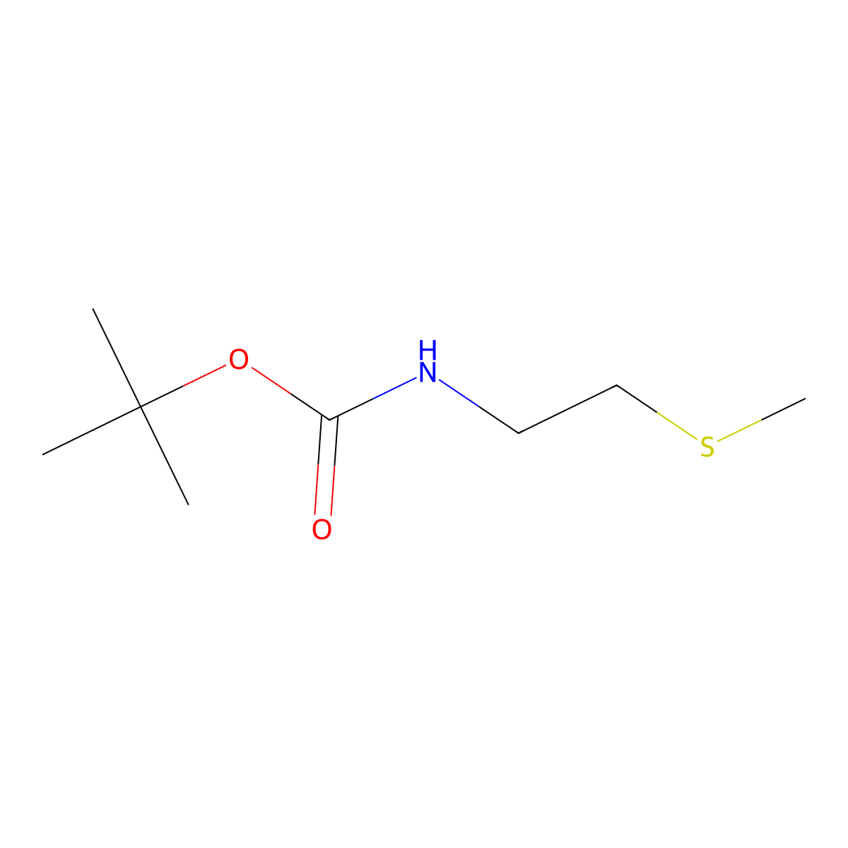 Tert-Butyl (2-(methylthio)ethyl)carbamate molecular structure, CAS 174360-08-8