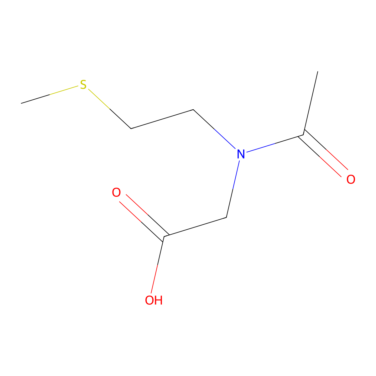 2-{N-[2-(methylsulfanyl)ethyl]acetamido}acetic acid molecular structure, CAS 174360-10-2