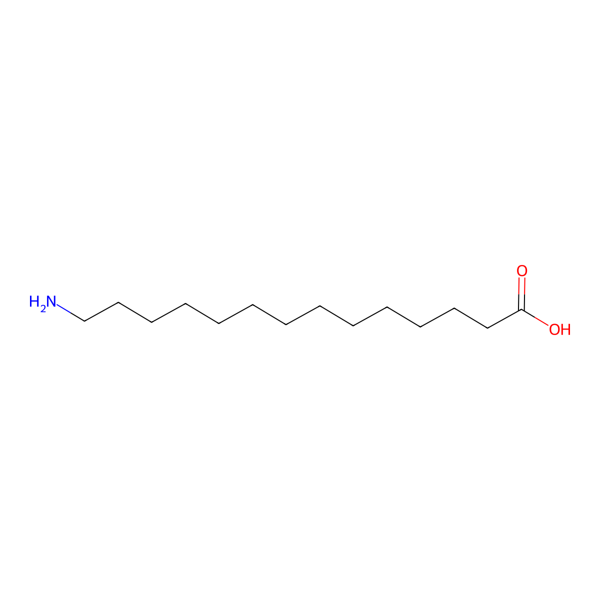 14-aminotetradecanoic Acid molecular structure, CAS 17437-20-6