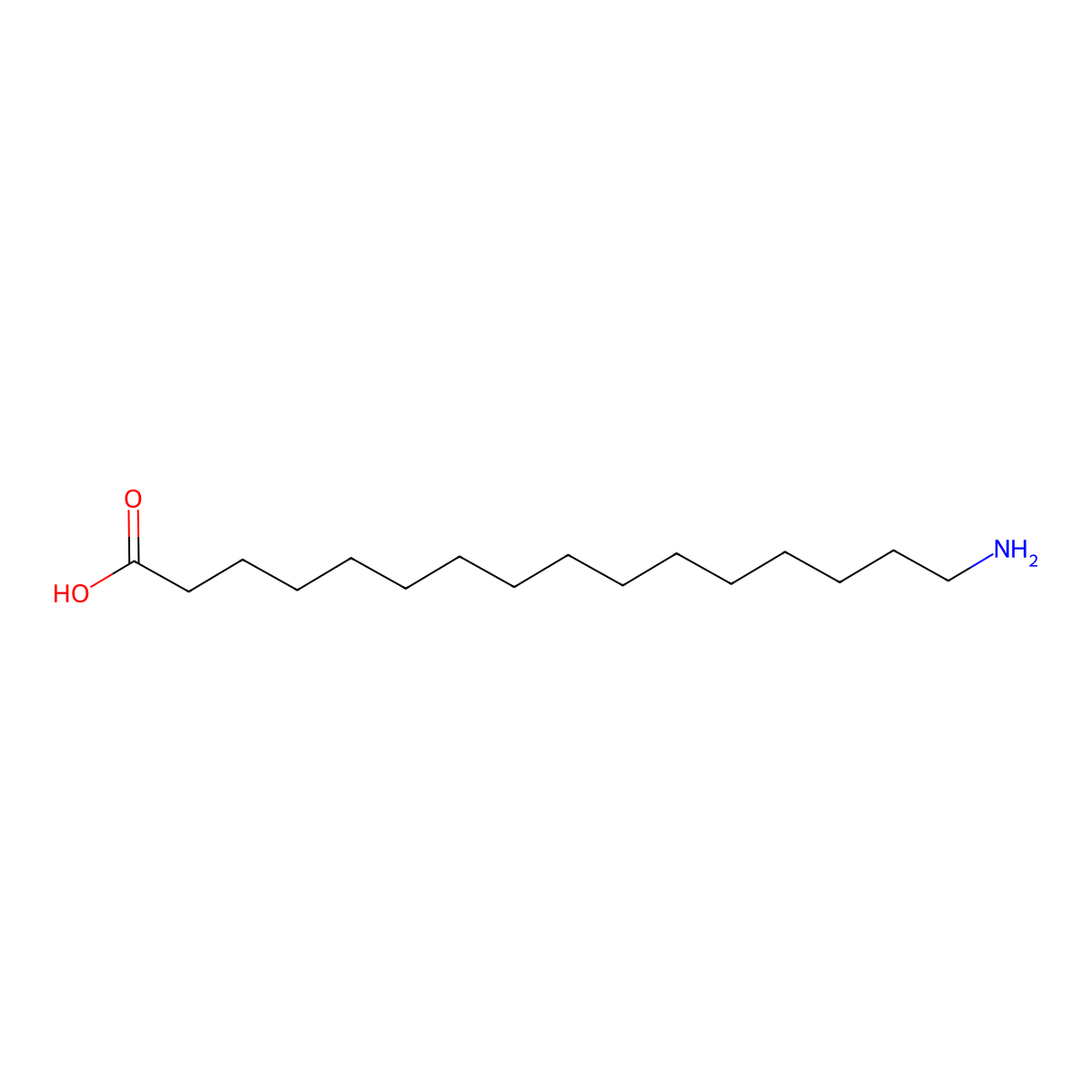 16-Aminohexadecanoic acid molecular structure, CAS 17437-22-8