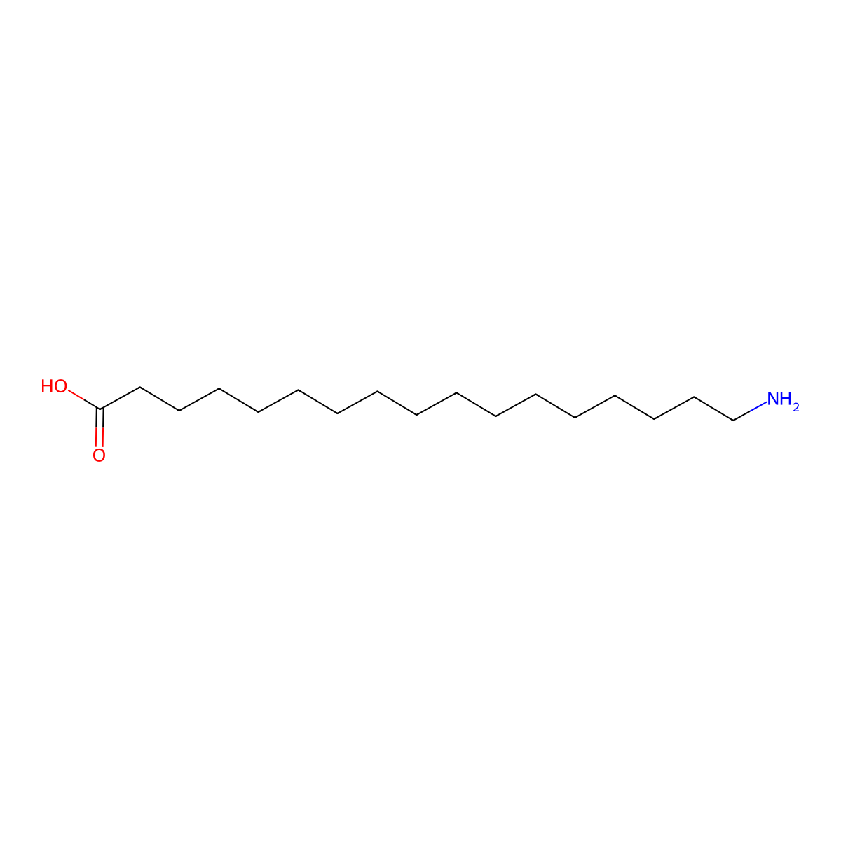 17-Aminoheptadecanoic acid molecular structure, CAS 17437-23-9