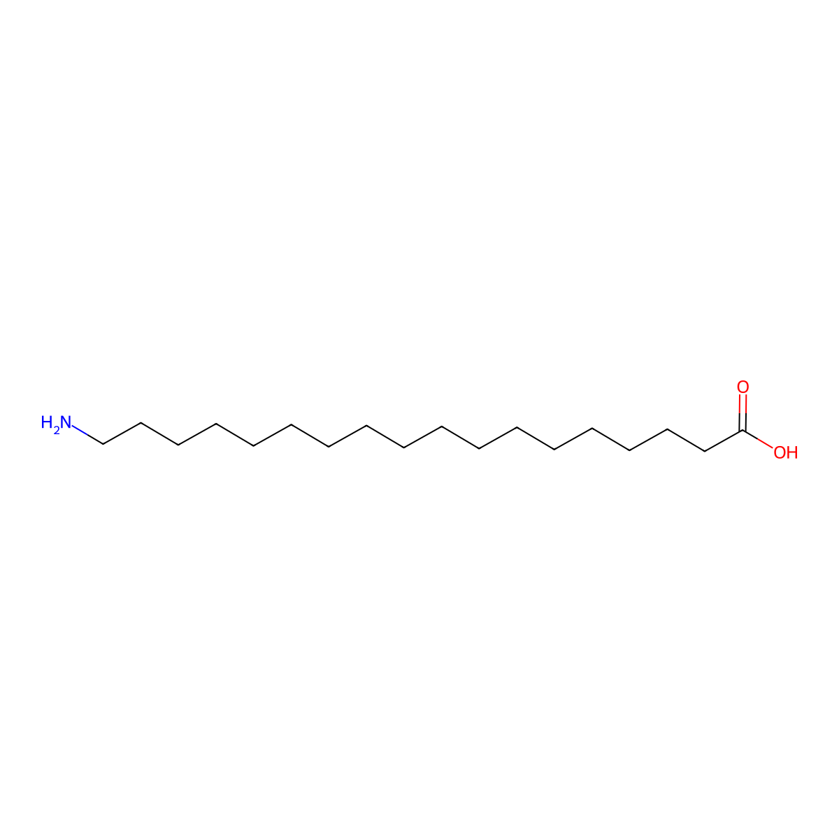 18-Aminooctadecanoic acid molecular structure, CAS 17437-24-0