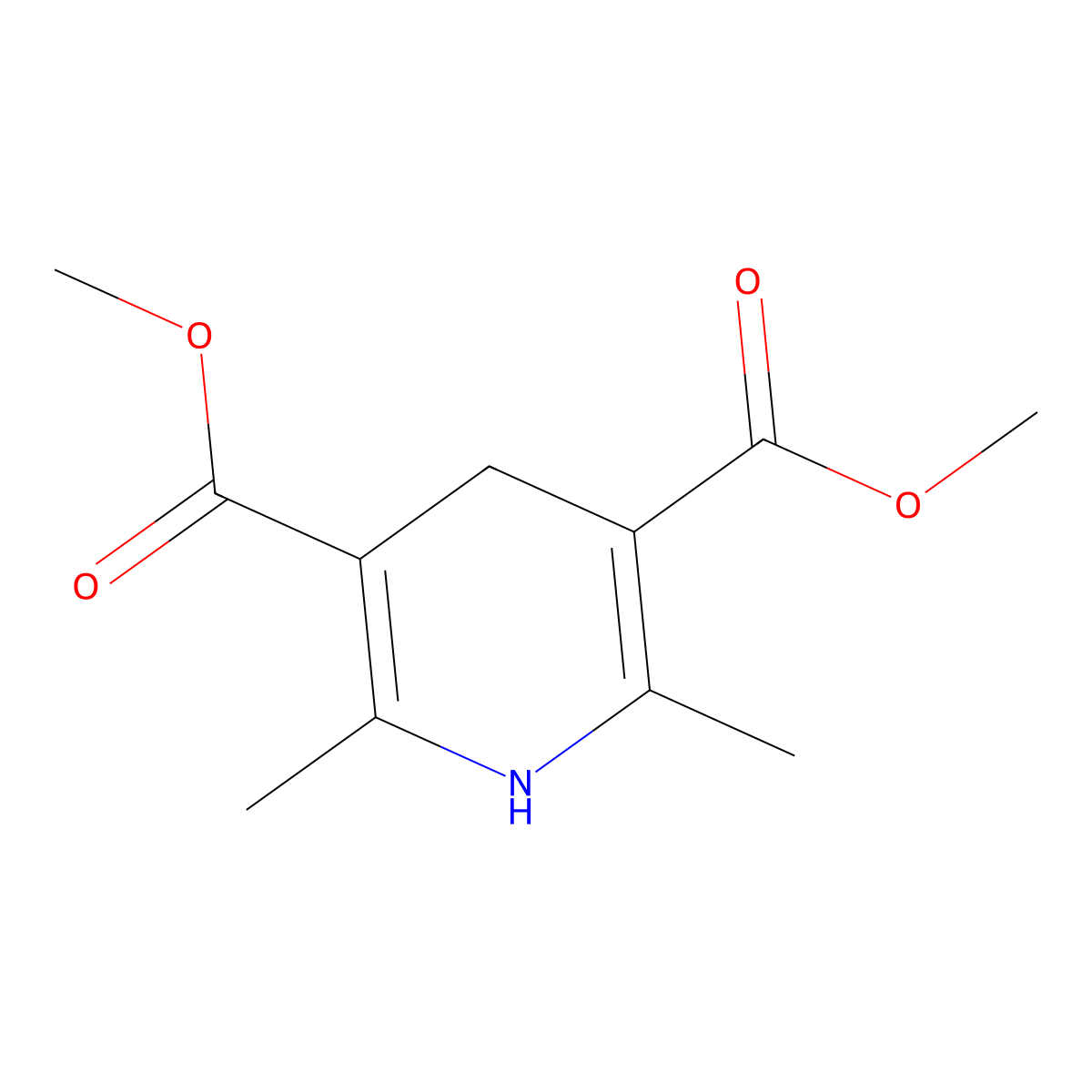 Dimethyl 1,4-dihydro-2,6-dimethylpyridine-3,5-dicarboxylate molecular structure, CAS 17438-14-1