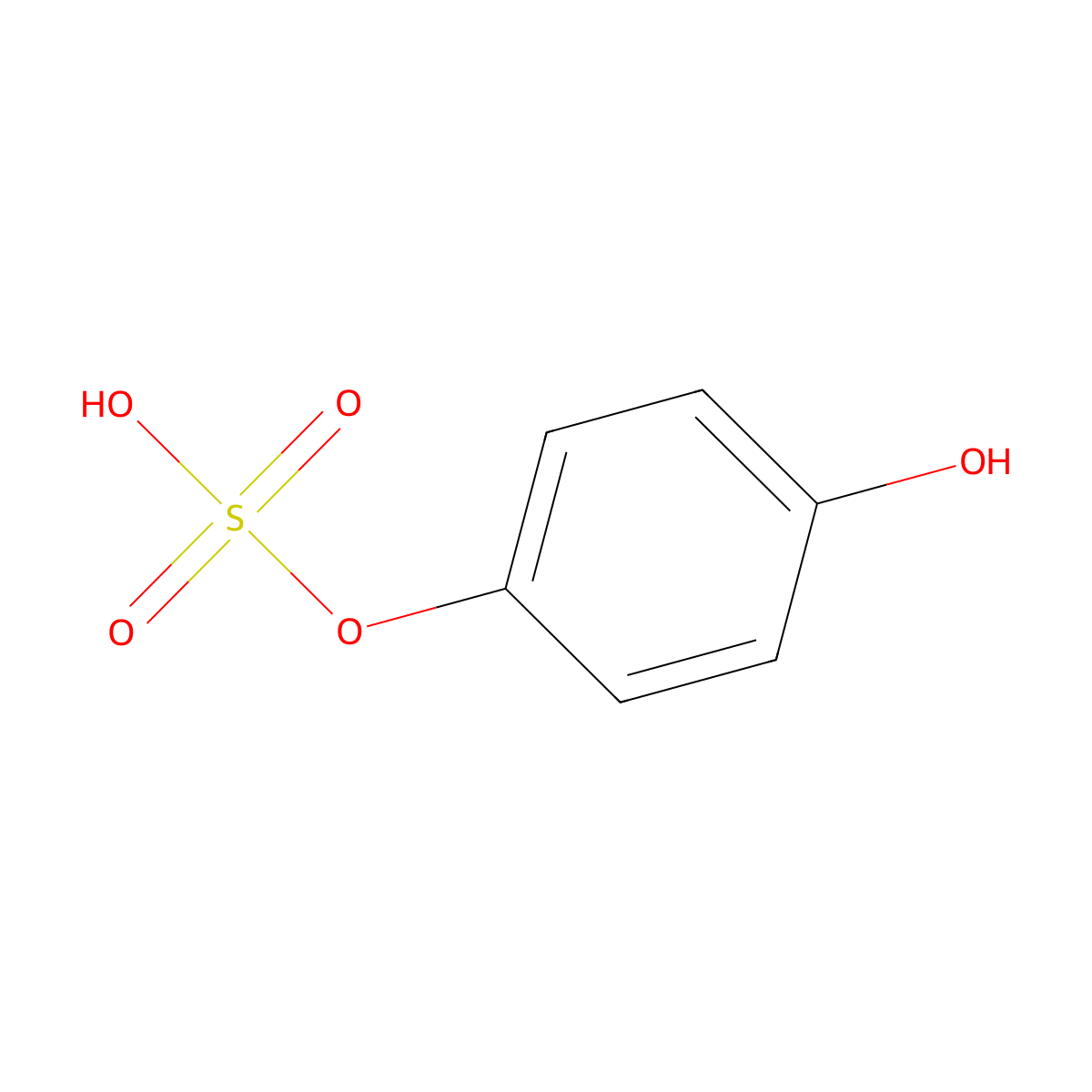 1,4-Benzenediol, 1-(hydrogen sulfate) molecular structure, CAS 17438-29-8