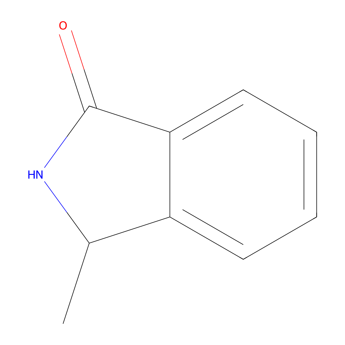 1H-Isoindol-1-one, 2,3-dihydro-3-methyl-, (3S)- molecular structure, CAS 174392-23-5