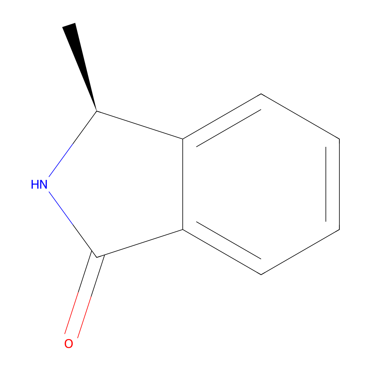 1H-Isoindol-1-one, 2,3-dihydro-3-methyl-, (3S)- molecular structure, CAS 174392-23-5