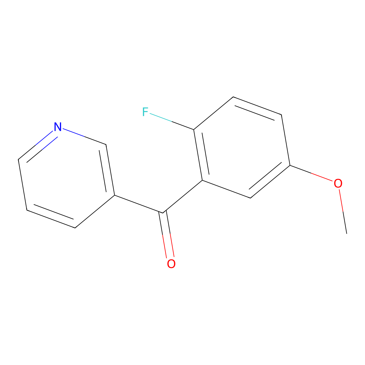 (2-Fluoro-5-methoxyphenyl)(pyridin-3-yl)methanone molecular structure, CAS 1744-02-1