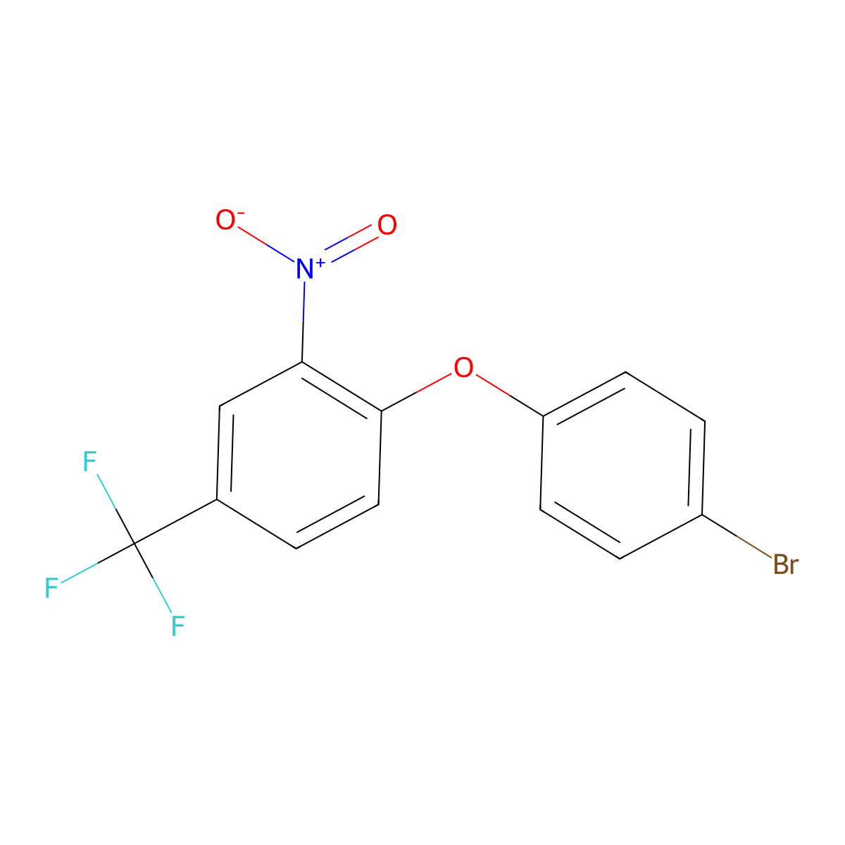 1-(4-Bromophenoxy)-2-nitro-4-(trifluoromethyl)benzene molecular structure, CAS 1744-23-6