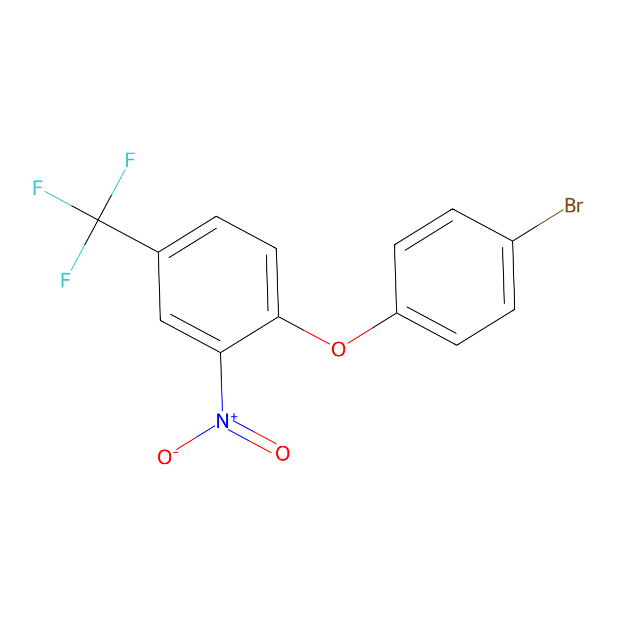 1-(4-Bromophenoxy)-2-nitro-4-(trifluoromethyl)benzene molecular structure, CAS 1744-23-6