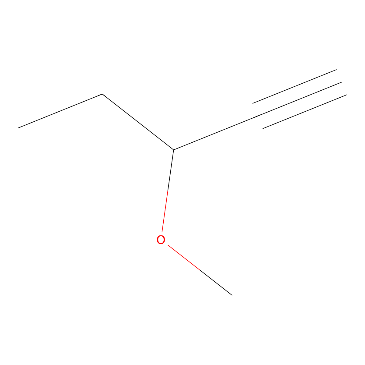 3-Methoxypent-1-yne molecular structure, CAS 174401-95-7