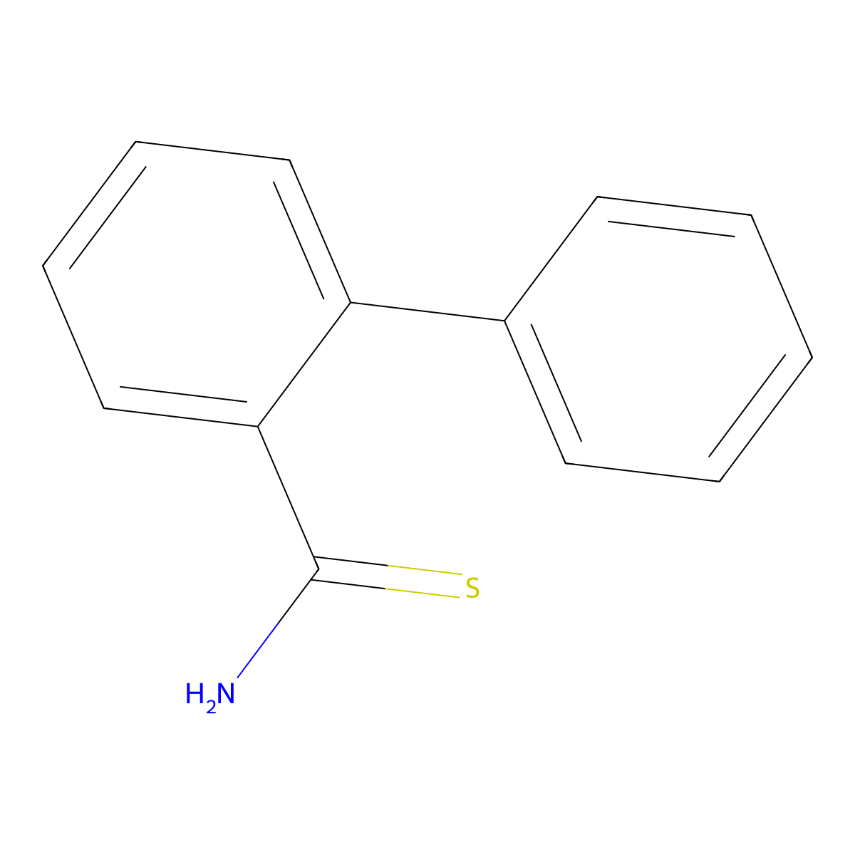 [1,1'-Biphenyl]-2-carbothioamide molecular structure, CAS 174403-24-8