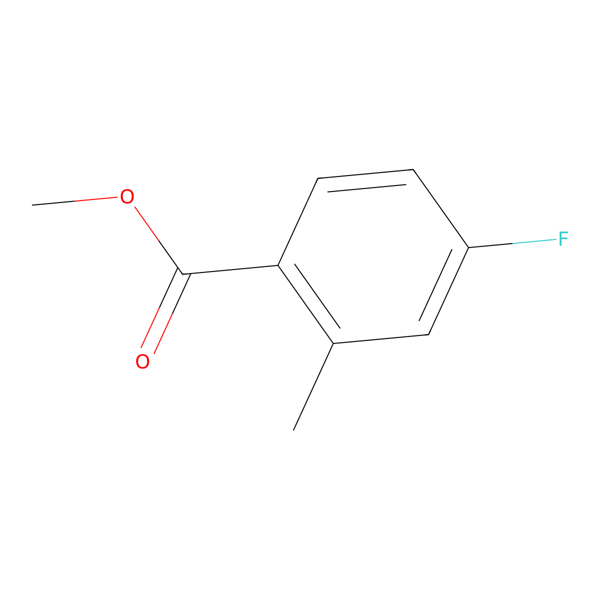 Methyl 4-fluoro-2-methylbenzoate molecular structure, CAS 174403-69-1