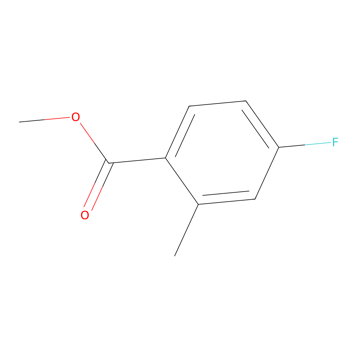 Methyl 4-fluoro-2-methylbenzoate molecular structure, CAS 174403-69-1