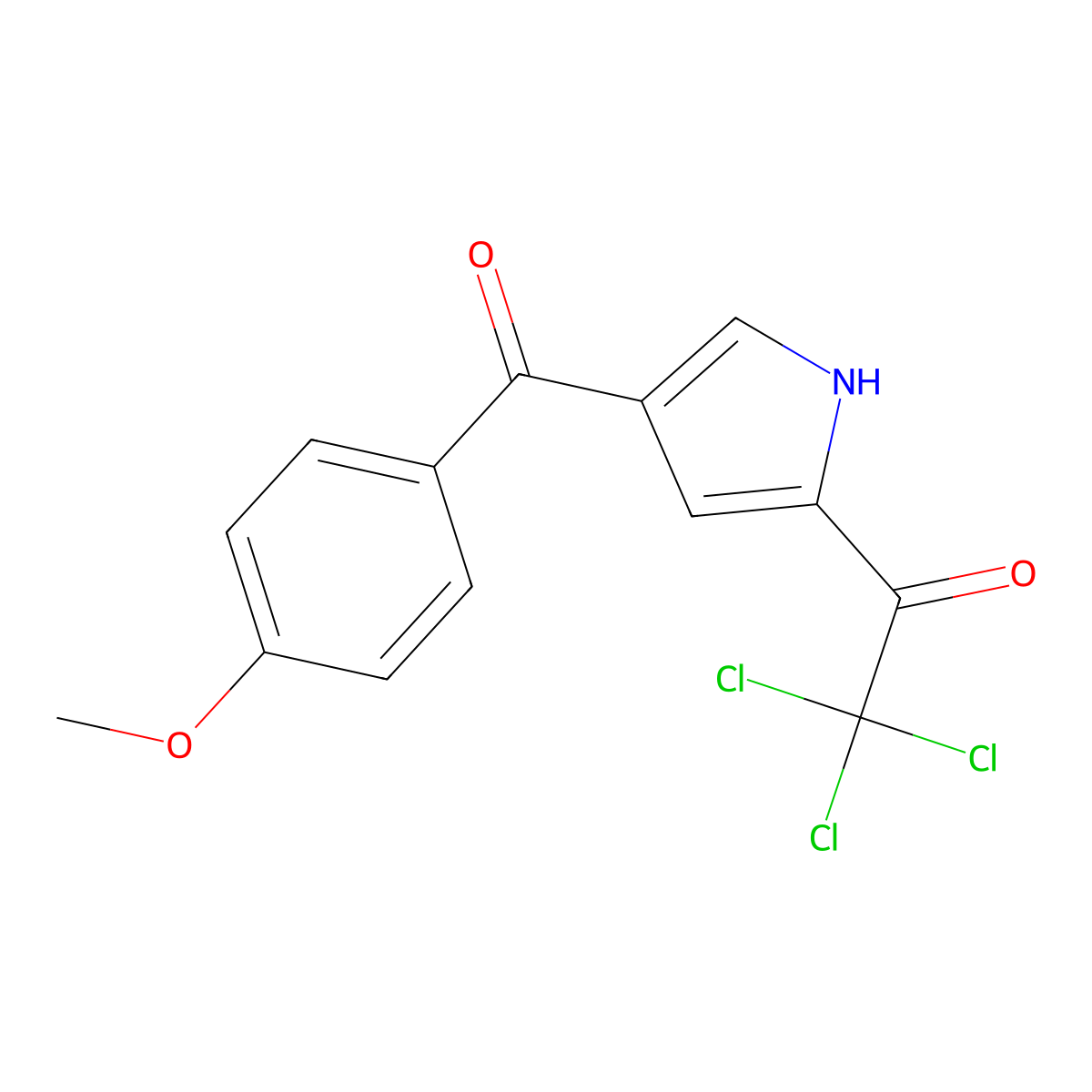 2,2,2-trichloro-1-[4-(4-methoxybenzoyl)-1H-pyrrol-2-yl]-1-ethanone molecular structure, CAS 174417-17-5