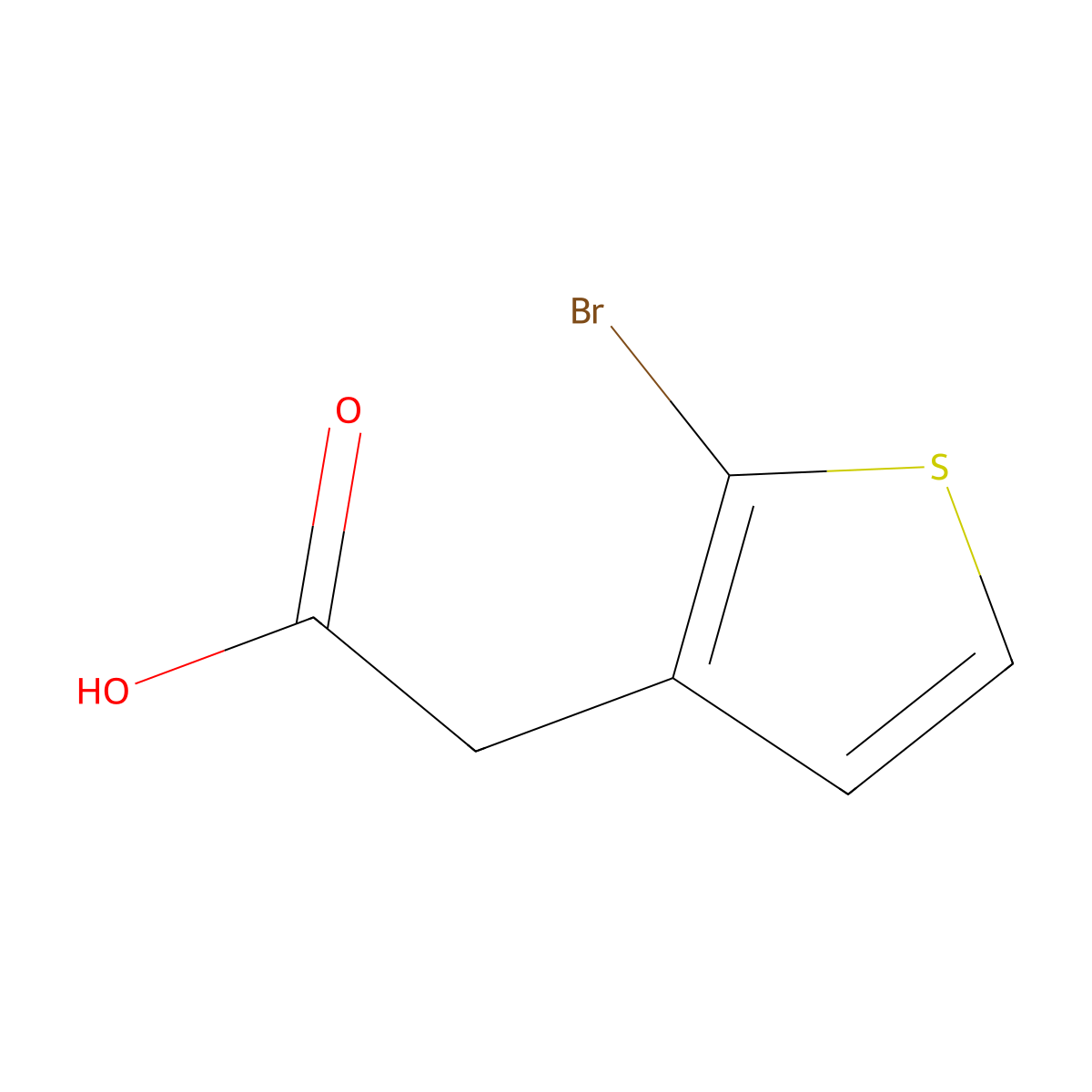 2-(2-Bromothiophen-3-yl)acetic acid molecular structure, CAS 174454-41-2