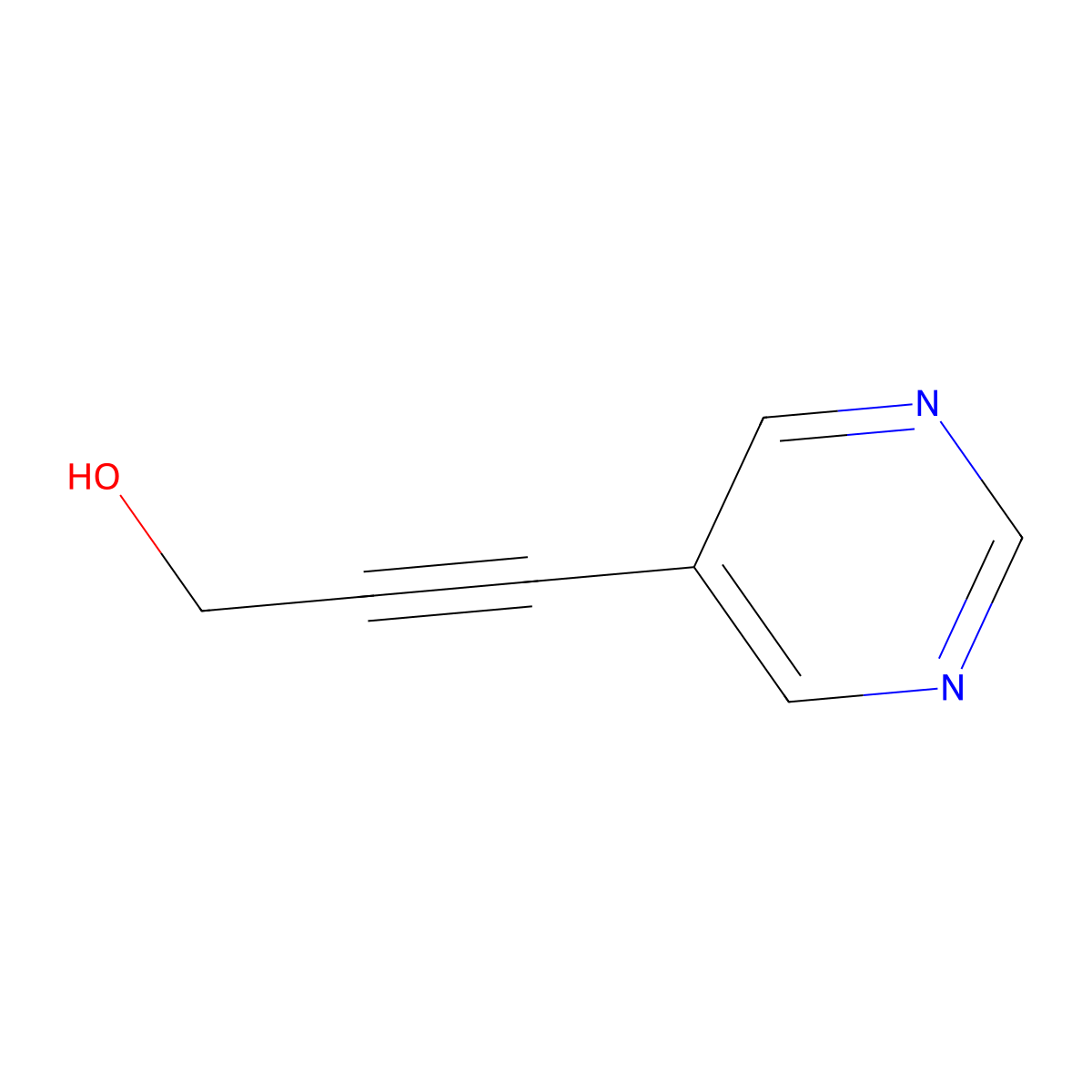 3-(Pyrimidin-5-yl)prop-2-yn-1-ol molecular structure, CAS 174456-28-1