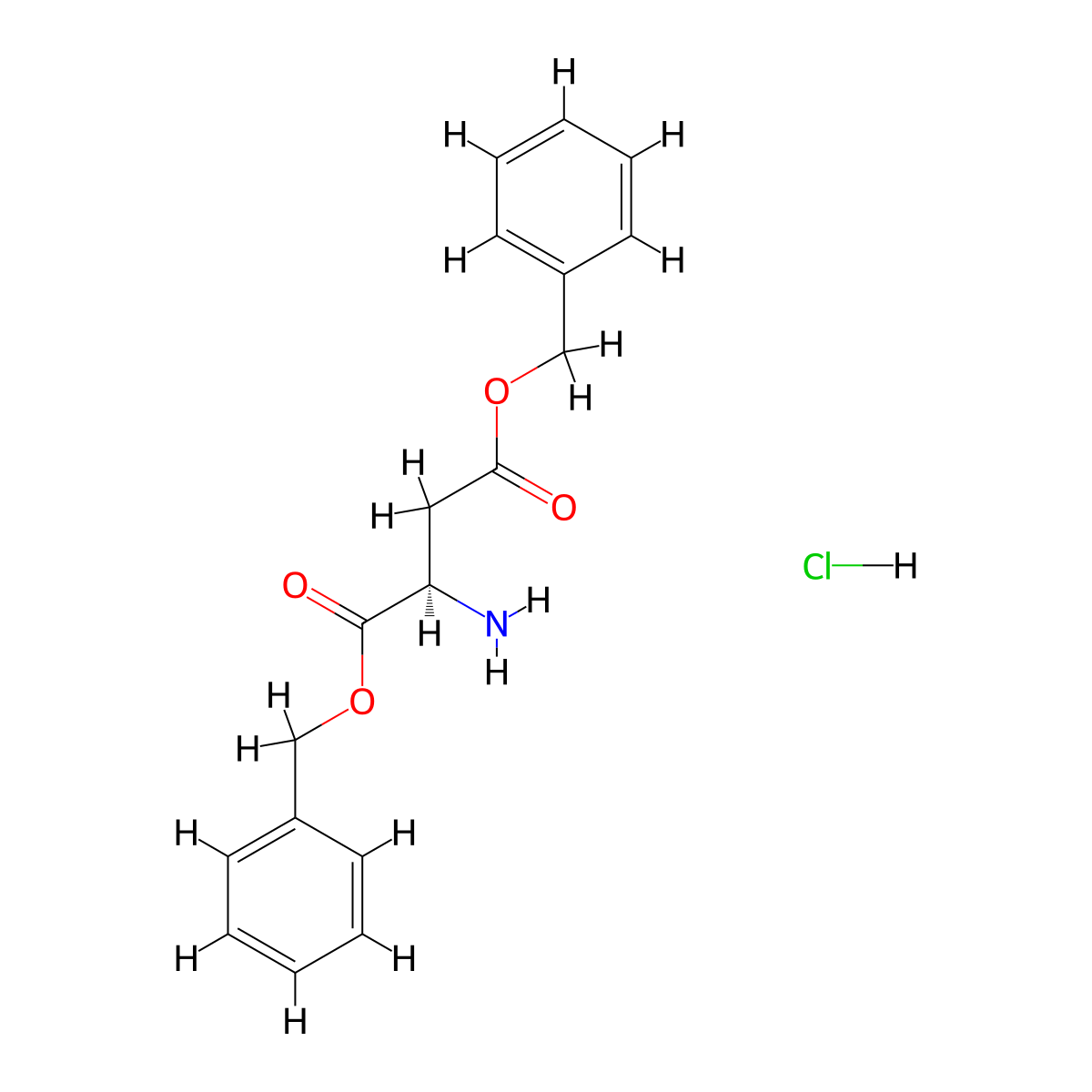H-D-Asp(OBzl)-OBzl.HCl molecular structure, CAS 174457-99-9
