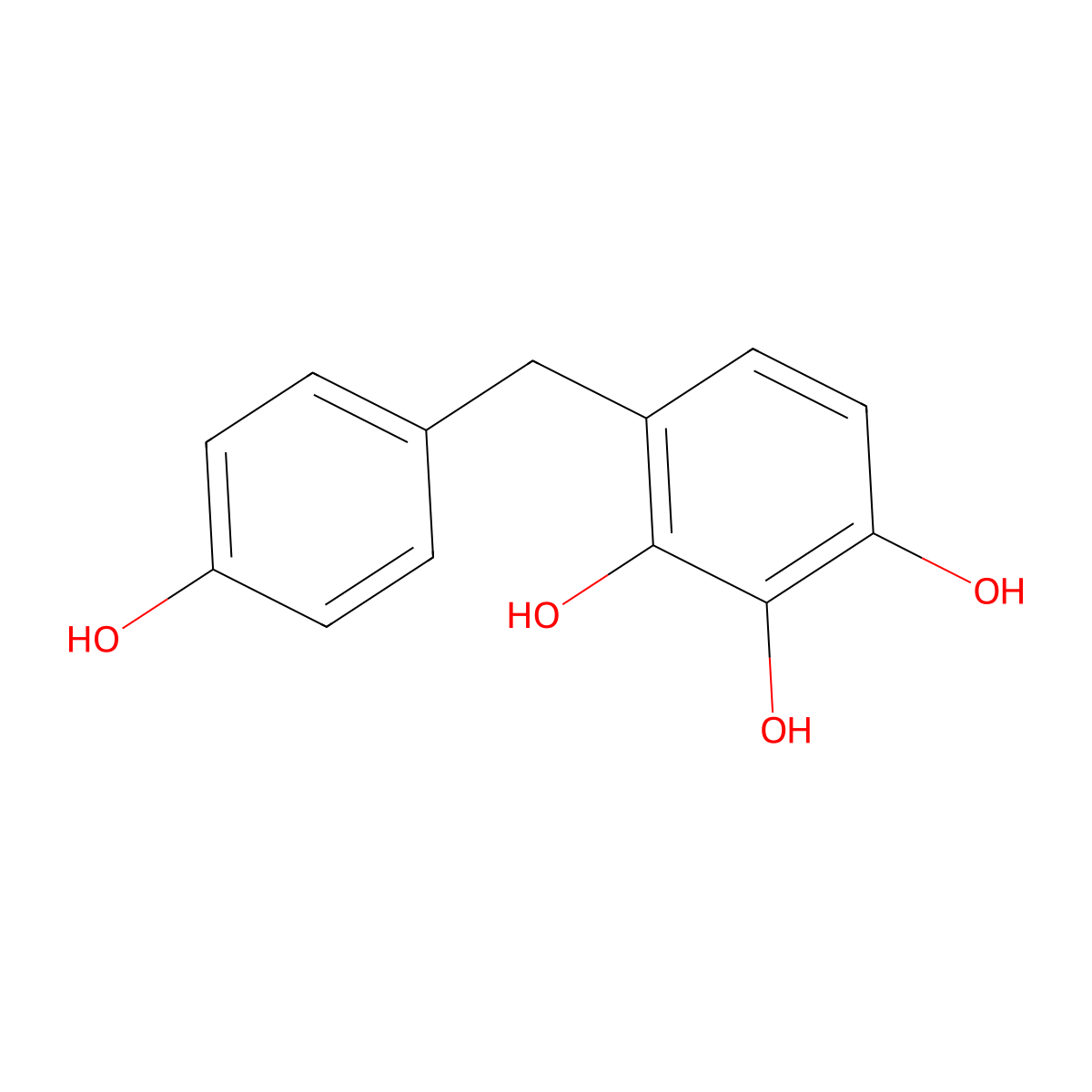 2,3,4,4'-Tetrahydroxydiphenylmethane molecular structure, CAS 174462-43-2