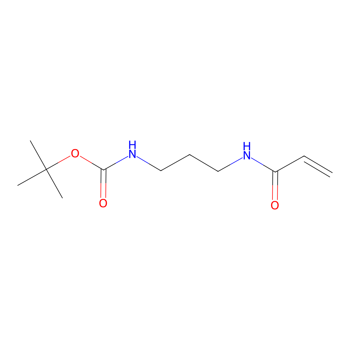 tert-butyl N-[3-(prop-2-enamido)propyl]carbamate molecular structure, CAS 174465-95-3
