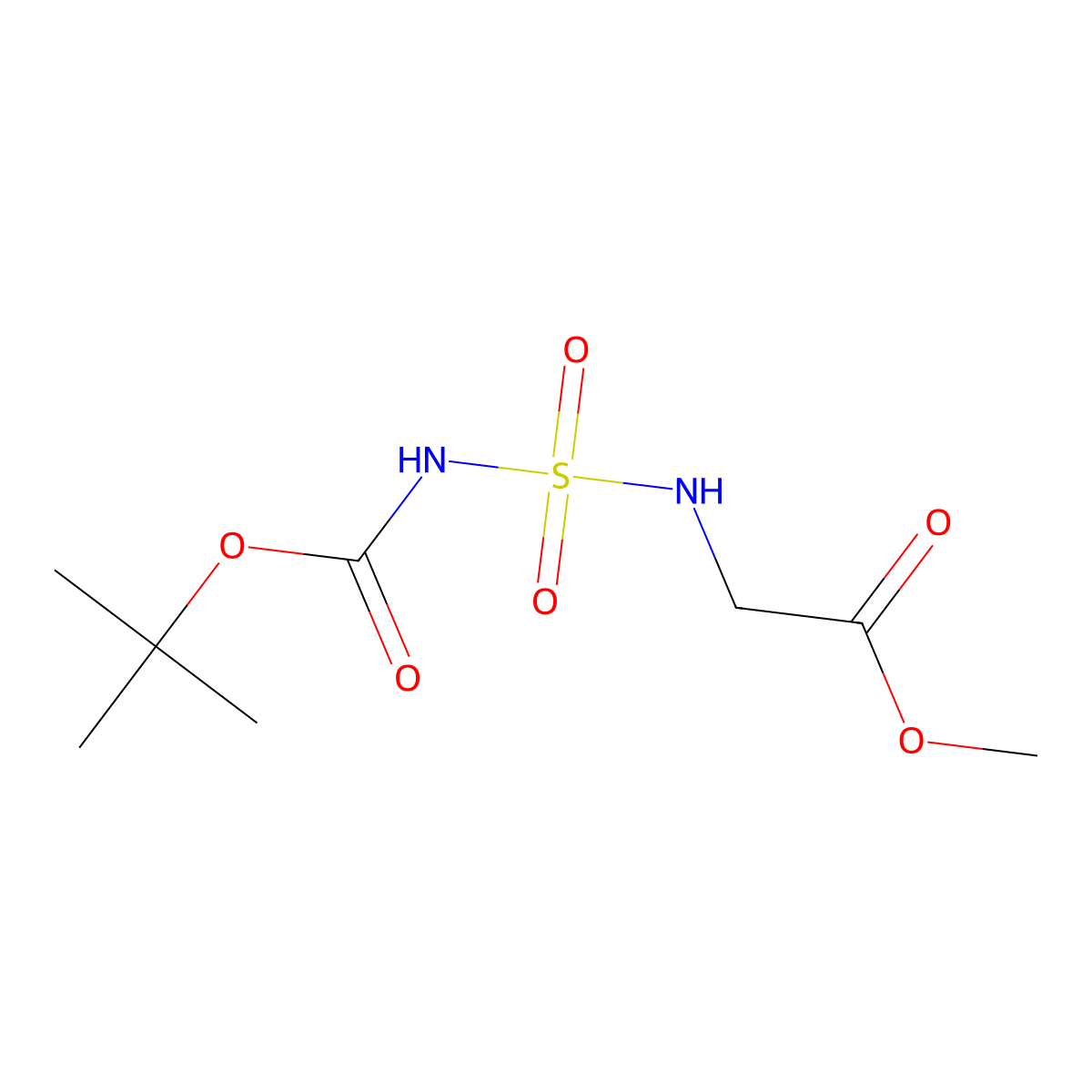 N-(N-Boc-sulfamoyl)glycine Methyl Ester molecular structure, CAS 174466-48-9