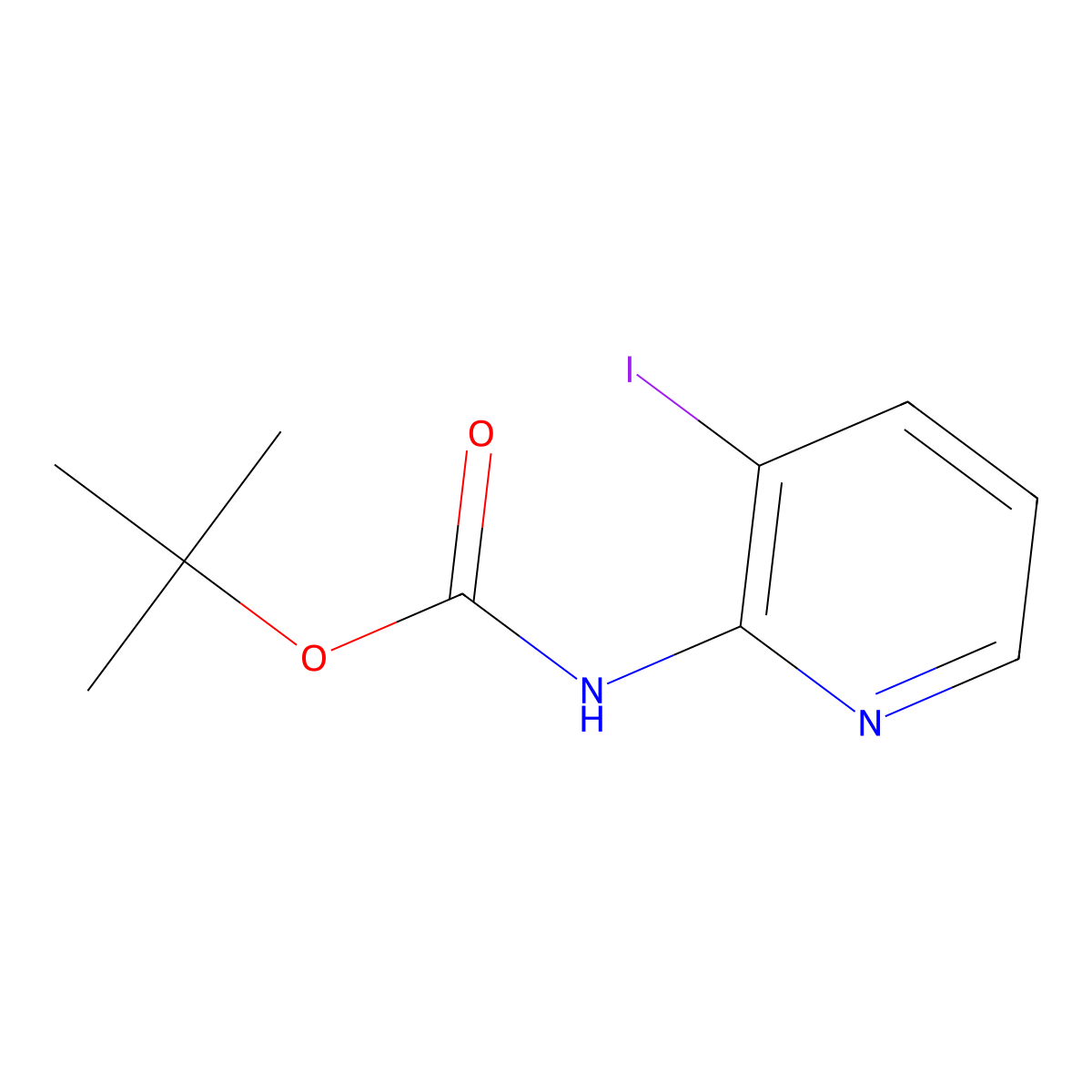 tert-Butyl (3-iodopyridin-2-yl)carbamate molecular structure, CAS 174467-36-8