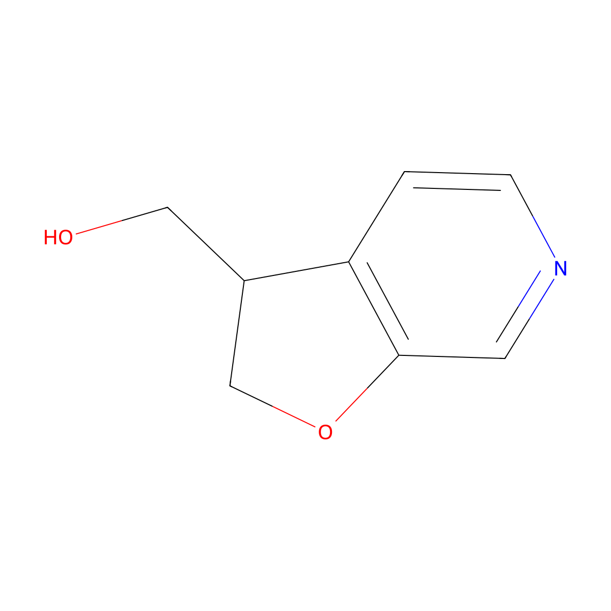 (2,3-Dihydrofuro[2,3-c]pyridin-3-yl)methanol molecular structure, CAS 174469-05-7