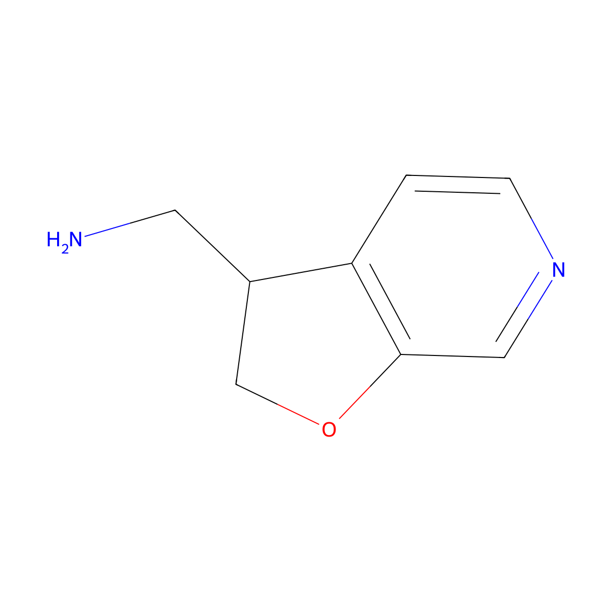 (2,3-Dihydrofuro[2,3-c]pyridin-3-yl)methanamine molecular structure, CAS 174469-07-9