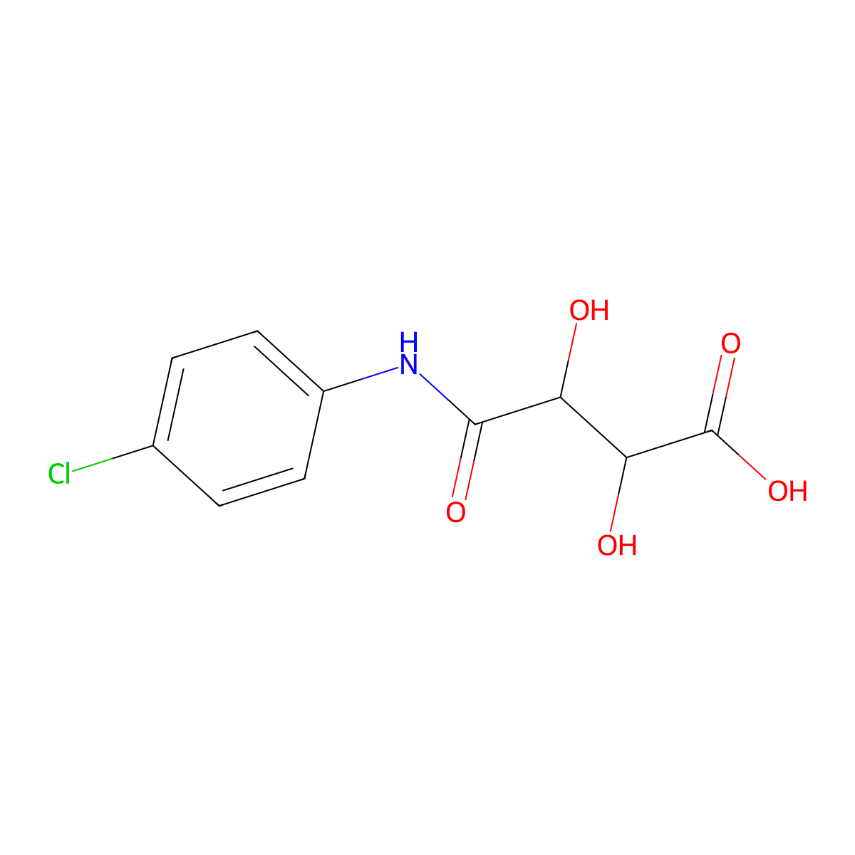 (2R,3R)-4-((4-chlorophenyl)amino)-2,3-dihydroxy-4-oxobutanoic acid molecular structure, CAS 17447-35-7
