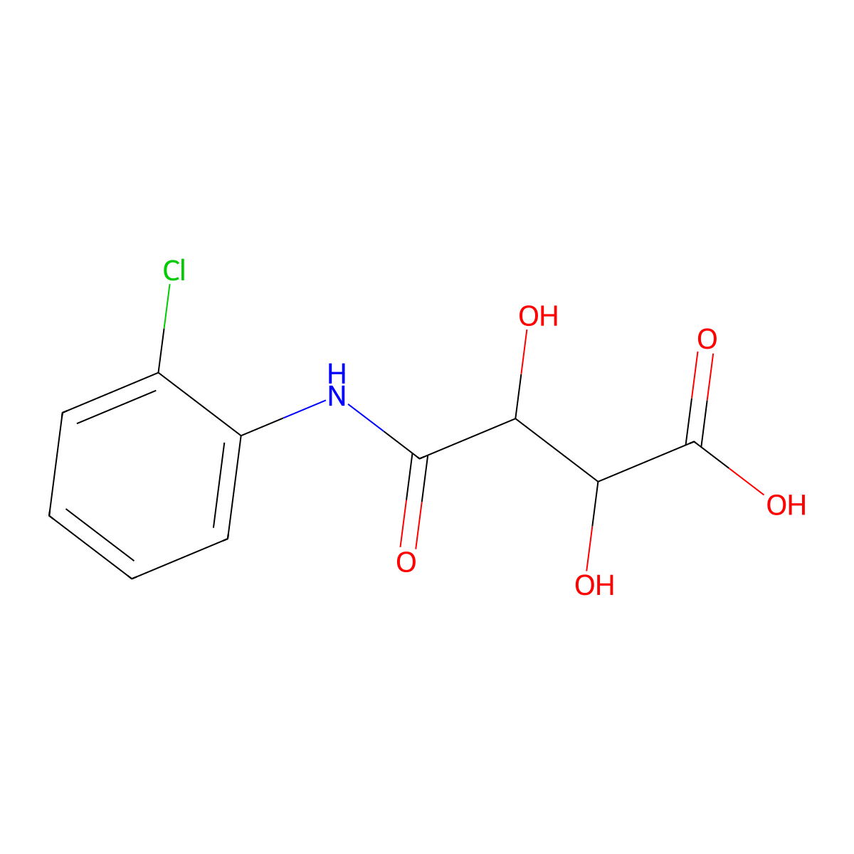 (2S,3S)-3-((2-chlorophenyl)carbamoyl)-2,3-dihydroxypropanoic acid molecular structure, CAS 17447-41-5