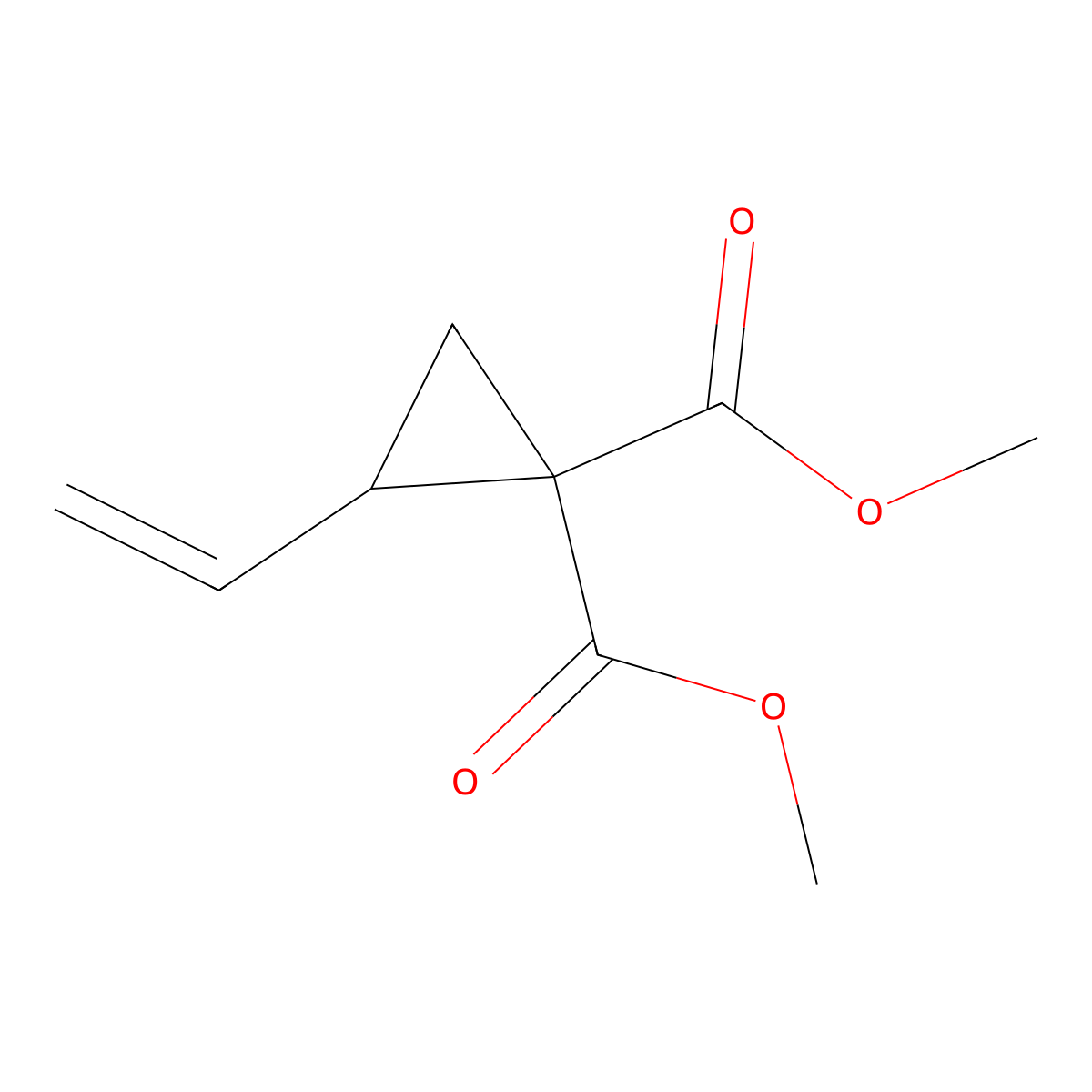 1,1-Dimethyl 2-ethenylcyclopropane-1,1-dicarboxylate molecular structure, CAS 17447-60-8