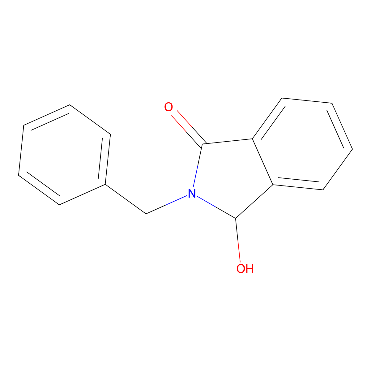 2-benzyl-3-hydroxy-2,3-dihydro-1H-isoindol-1-one molecular structure, CAS 17448-14-5