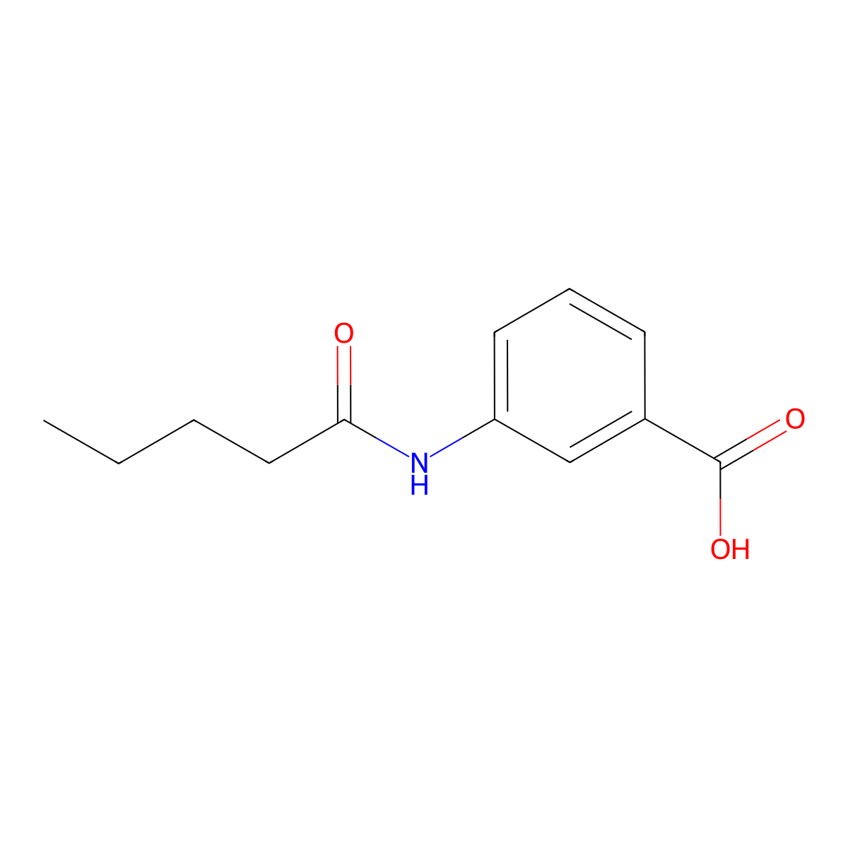 3-(Pentanoylamino)benzoic acid molecular structure, CAS 174482-77-0
