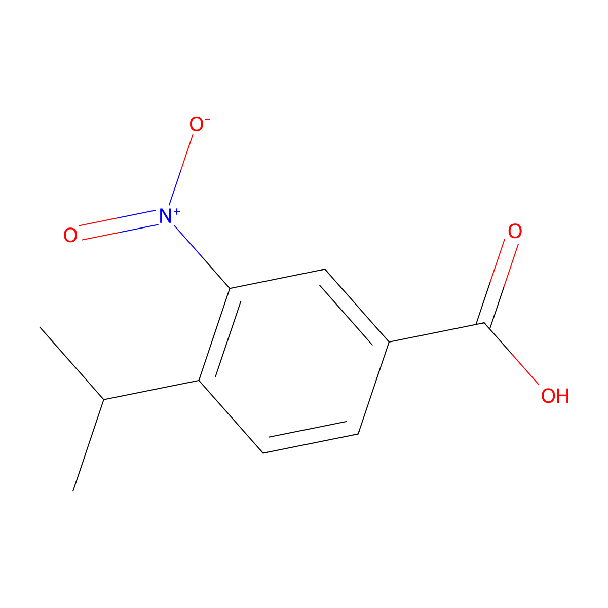 3-Nitro-4-(propan-2-yl)benzoic acid molecular structure, CAS 174482-81-6