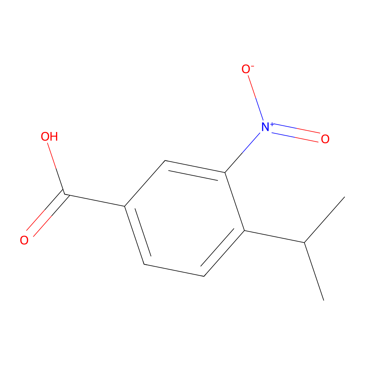 3-Nitro-4-(propan-2-yl)benzoic acid molecular structure, CAS 174482-81-6