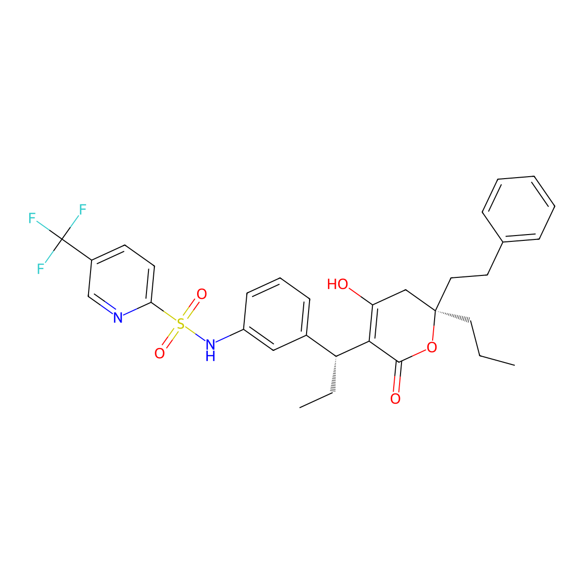 Tipranavir molecular structure, CAS 174484-41-4